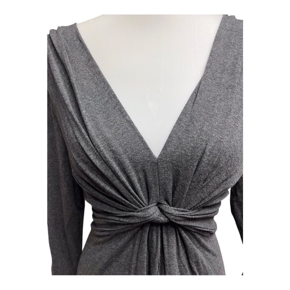 NY&C “Stretch” Elegant Gray Knot Dress - Picture 2 of 7